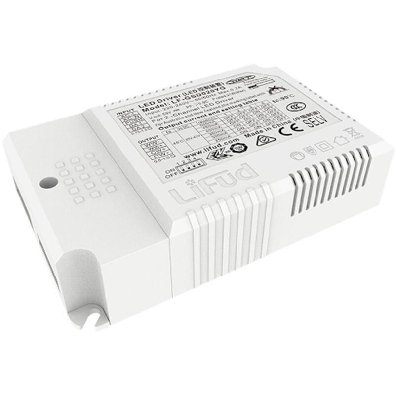 Driver Lifud Dimmable dali 1-10V 220-240V Sortie 25-42V dc 550-1050mA 23-44W No Flicker LF-GSD040YG 44 w