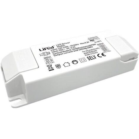 Driver LIFUD Regolabile 1-10V 220-240V No Flicker Output 25-42V DC 500-600mA 12,5-25W LF-ABA030-0600-42 25 W