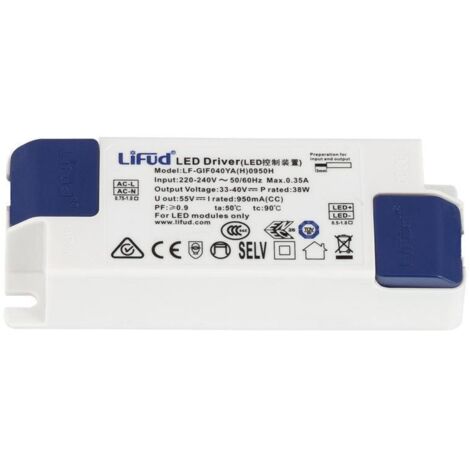 Driver No Flicker 220-240V Output 33-40V 950mA 38-40W LF-GIF040YA LIFUD 38 W