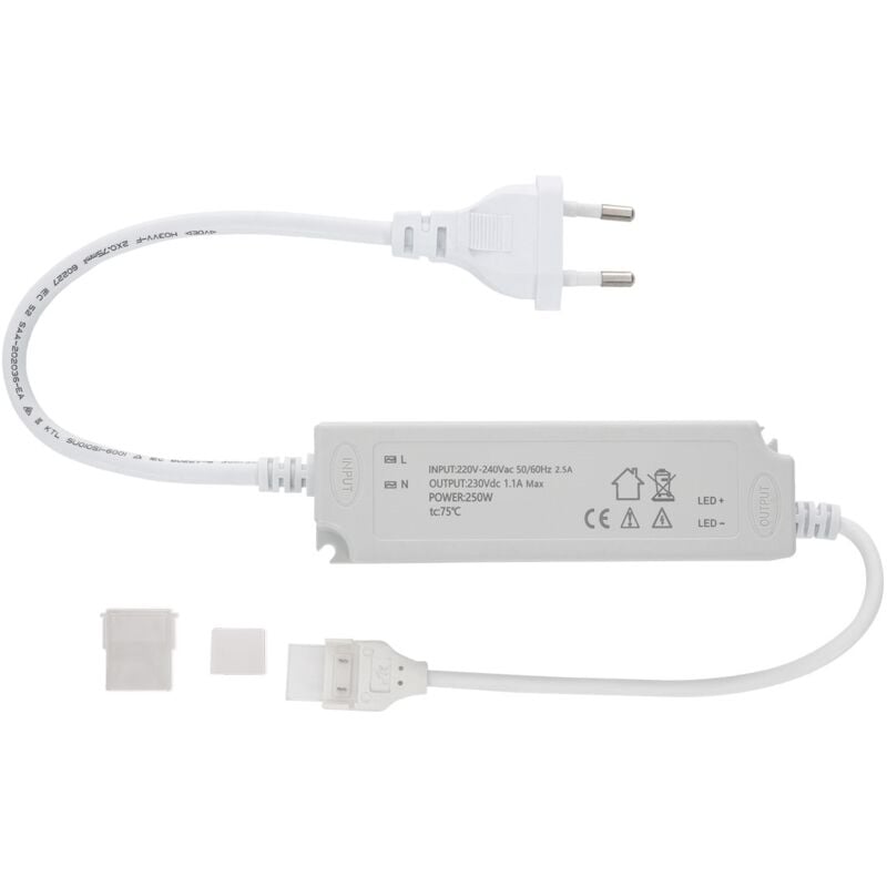 Driver No Flicker pour Rubans led 220V ac smd Silicone flex IP65 Largeur 12mm 250 w