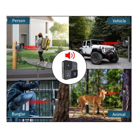 Driveway Alarm 800M Long Range Wireless Weather Resistant Home Security Motion Sensor Detector Monitor-EU Plug