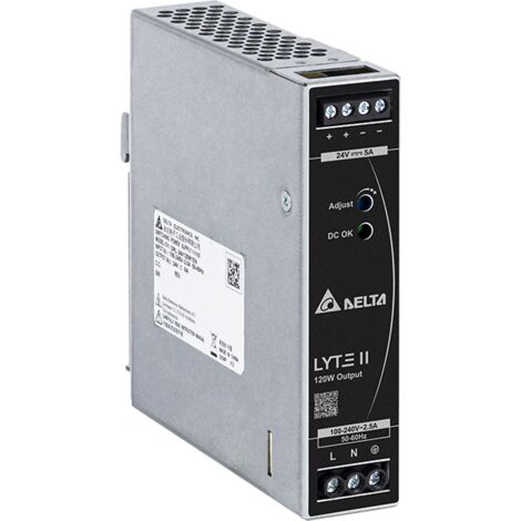 DRL-24V120W1EN : Delta sur rail DIN 24 V/5 A, LYTE II