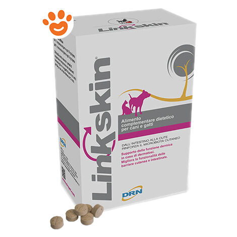 DRN Linkskin Dermatological Complementary Food per cani e gatti, Box 32 compresse