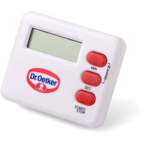 Dr.Oetker Timer da cucina digitale classico 5x6 cm in bianco, 5 x 6 x 3 cm