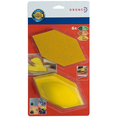 DRONCO 6780230 - K80 Ersatzstreifen für Sechsexagonale Schleifer 150x75 mm