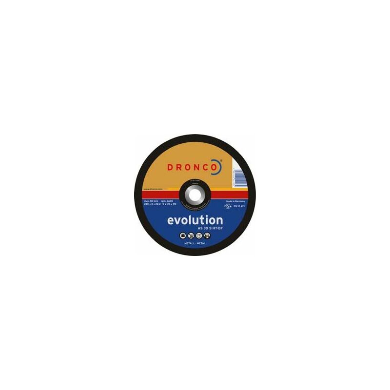 

AS30S-HT-115 - Disco de corte metal AS 30 S-HT Evolution, 115 x 3 mm - Dronco