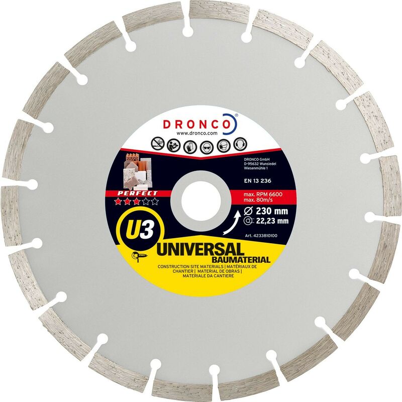 

U3-115 - DISCO DE DIAMANTE PERFECT U3 - UNIVERSAL OBRA (ANTES ST) Ø 115 MM - Dronco