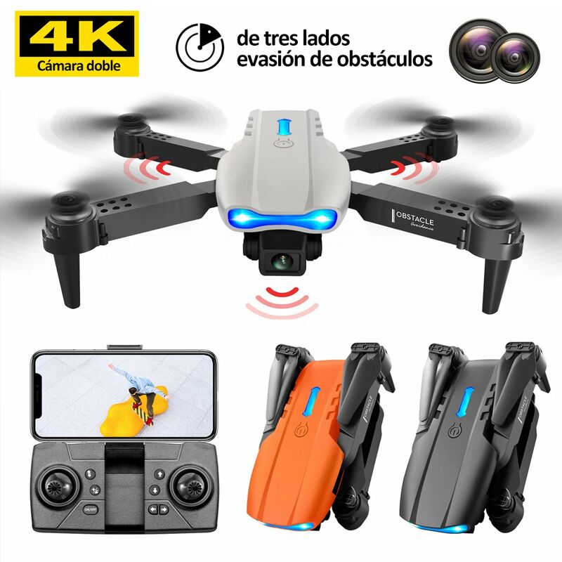 

Drone RC con camara 4K Camara dual RC Quadcopter con funcion Evitacion de obstaculos Trayectoria Control de gestos de vuelo,Gris, camara dual, 3