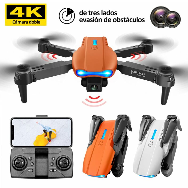 

Drone RC con camara 4K Camara dual RC Quadcopter con funcion Evitacion de obstaculos Trayectoria Control de gestos de vuelo,Naranja, camara dual, 3