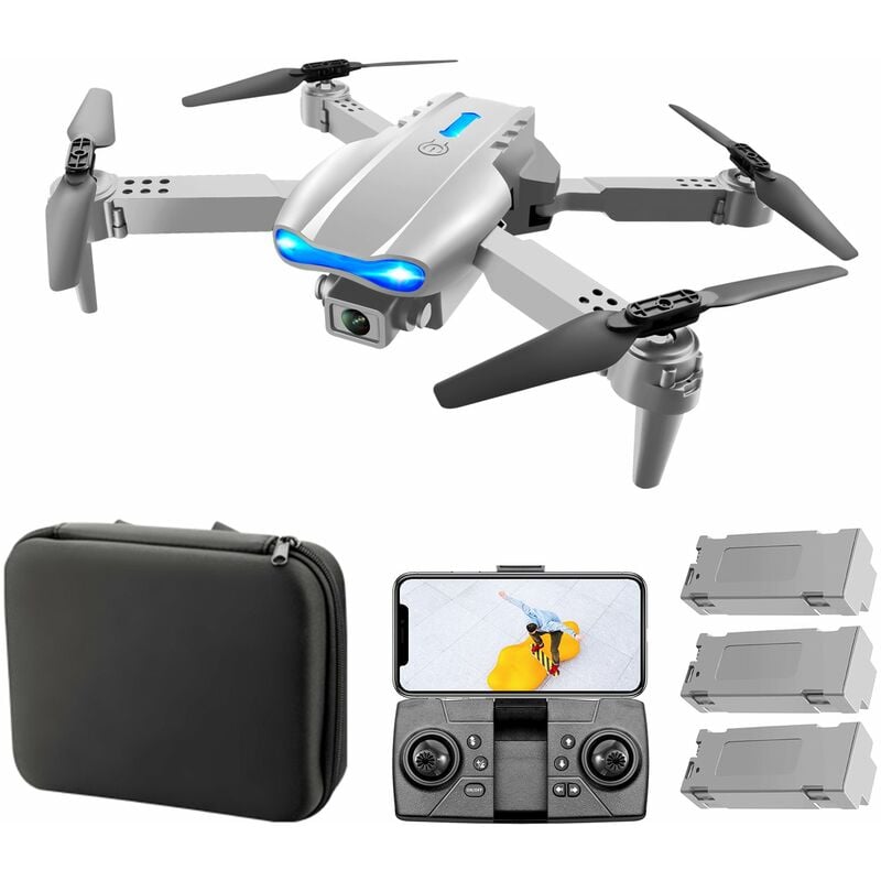 

Drone RC con camara 4K RC Quadcopter con funcion Evitacion de obstaculos Trayectoria Vuelo Control de gestos Bolsa de almacenamiento Paquete 3