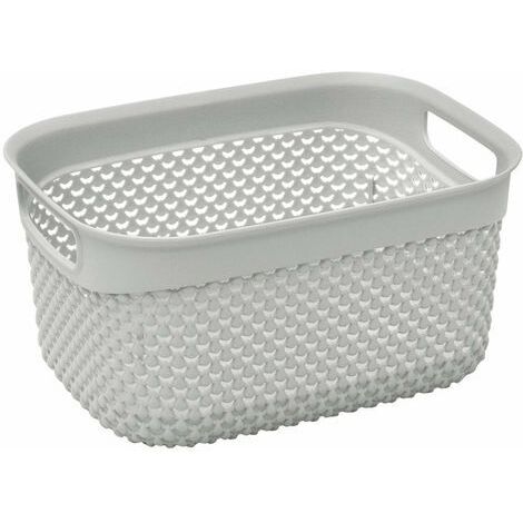 Droplette Design Plastic Storage Box, 3.3L, Ice Grey