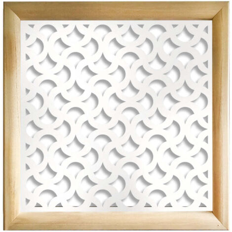 DROPS - Modules décoratifs en bois et PVC - Couleur : blanc - Dimension : 48x48 cm