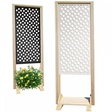 DROPS - Separè - Paravento modulabile - 70x190cm - in Legno e PVC - Colore: bianco