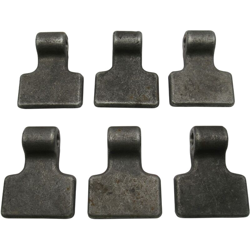 Securefix Direct - Dropside Pickup Trailer Tailgate Hinge X6 &x28Weld On Spade Paddle Gudgeon Pin Heavy Duty&x29