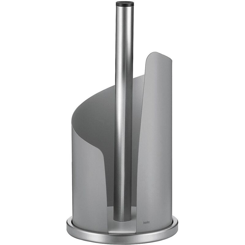 Porte-rouleau de cuisine Stella Ø15cm h : 32cm inox, gris clair brillant