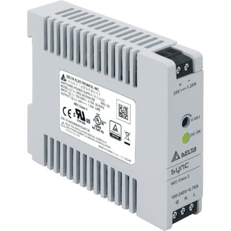 DRS-24V30W1NZ : Alimentation DIN 24 V/1,25 A, SYNC, boîtier plastique
