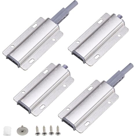 Druck-Schrankriegel, taktile Riegel, Beschläge für Küchentüren, Schubladen, Druckriegel (4er-Pack)