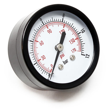 Manometer Druckmessgerät 0-1 bar 15 PSI Wasserdruck Edelstahl