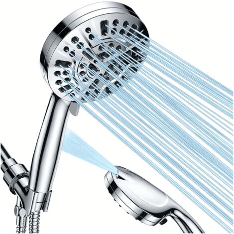 Druckbeaufschlagte Handbrause mit Chlorfilter, Duschkopf mit 10 Funktionen, Duschset mit Rückenspritze, Duschkopf für den Hausgebrauch