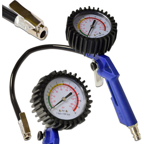 Reifenfüllpistole Luftdruckprüfer Druckluft Reifenfüller Kompressor Manometer 