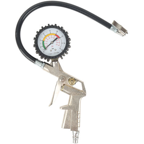 Reifenfüllpistole Luftdruckprüfer Druckluft Reifenfüller Kompressor Manometer 