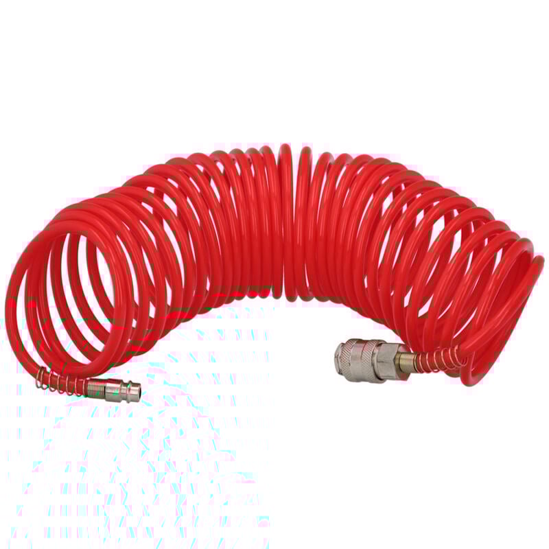 Image of Manguera Espiral Aire Comprimido 7,5 metros Adaptador Rápido