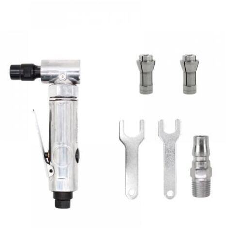Druckluftschleifer, 90°-Winkelschleifer mit 1/4"-MBSP-Schleifscheibe, professionell, mit 2"-Schleifscheibe