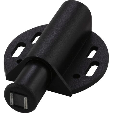 Druckmagnetschnapper einfach, zum Anschrauben, Kunststoff schwarz