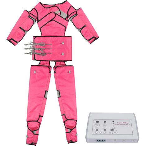 Druckmassagegerät für Lymphmassagen, elektrisches Schönheitsgerät für die Arme, Nackenmassagegerät, Luftkompression, Kreismassagegerät (rosa)