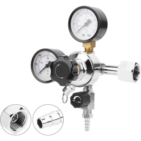 Druckminderer Co2,Druckminderer Gasflasche Co2 Bier,Adapter Keg Sicherheitstank Druck Co2 Regler Bier Soda Keg Druckentlastungsventil Home Brew Bier Gasleitung W21.8 Eu Stecker
