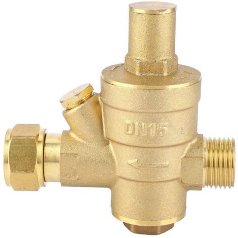 Druckminderer, DN15 Messing-Wasserdruckminderer, 1/2"-Einstellventilgewinde für Wasserdruckregler