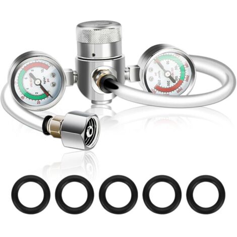 Druckregelventil mit Adapter und Schlauch und Druckregelventil für 0,95-l-Tank, 580 g, MUMU
