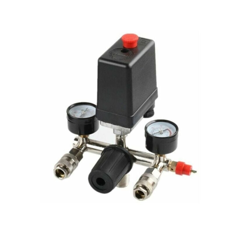 Image of Alovez - Druckregler mit Druckschalter für Kompressor Druckschalter 2 Anzeigen