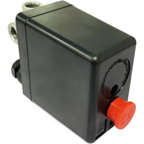 Luftkompressor-Druckschaltventil, 220 V, Automatischer Druckschalter Luftkompressor Kompressor Schalter Steuerventil Zur Schnellen Druckreduzierung 4 Locher 87007883