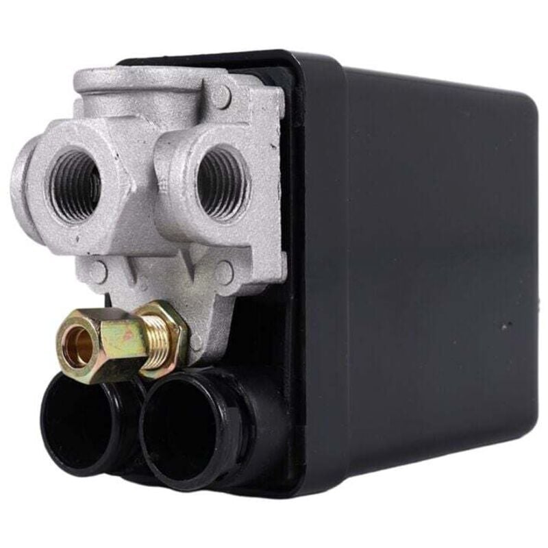 Image of Druckschalter-Steuerventil für Luftkompressoren, 90 PSI, 120, Schwarz, Hochleistungsausführung