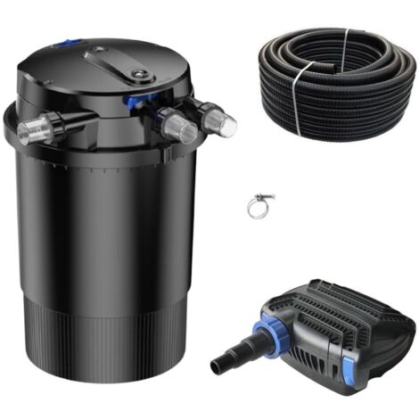 Druckteichfilter Set CPU 30000 mit 70W Eco Pumpe 10m Schlauch Nr.49