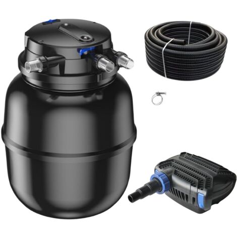 Druckteichfilter Set CPU 50000 mit 80W Eco Pumpe 10m Schlauch Nr.57