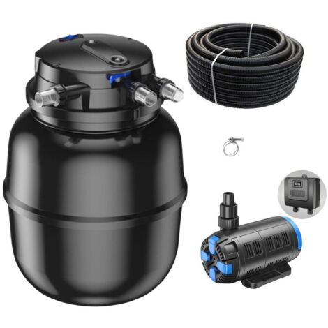 Druckteichfilter Set CPU 50000 regelbare Eco Pumpe 10m Schlauch Nr.59