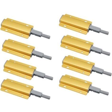 Drucktriegel für Türen, 8er-Packung goldene magnetische Drucktriegel für Schränke