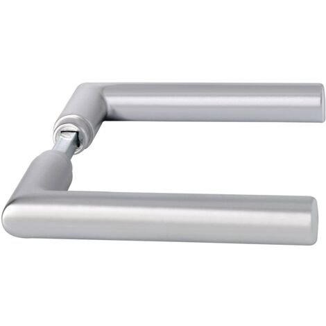 Drückerpaar SCH L-Form Türgriffe für Glastürschlösser, Aluminium silber eloxiert