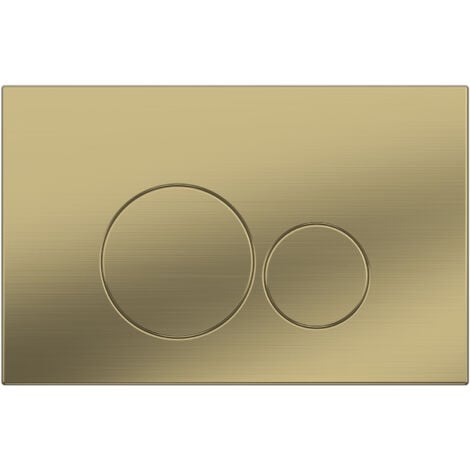 STILFORM Drückerplatte Edelstahl Gold Gebürstet Kompatibel zu Geberit Duofix Sigma / DELTA 2 Mengenspülung
