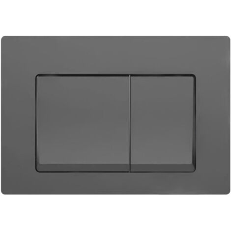 Drückerplatte Gunmetal Kompatibel zu Geberit Duofix Sigma / Delta 2 Mengenspülung