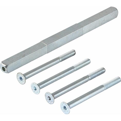 Drückerstiftset - Vierkantstift 8/8,5/8 abgesetzt 130 mm, Stahl verzinkt