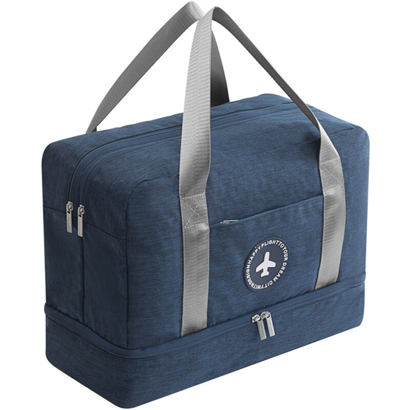 

Dry Wet Depart Bag Sports Fitness Handbag Bolsa de almacenamiento impermeable Bolsa de embalaje de equipaje de gran capacidad,Azul oscuro