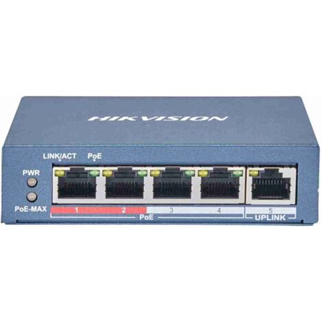 DS-3E0105P-E/M - COMMUTATEUR ÉCONOMIQUE POE 4 PORTS NON GÉRÉ 10/100