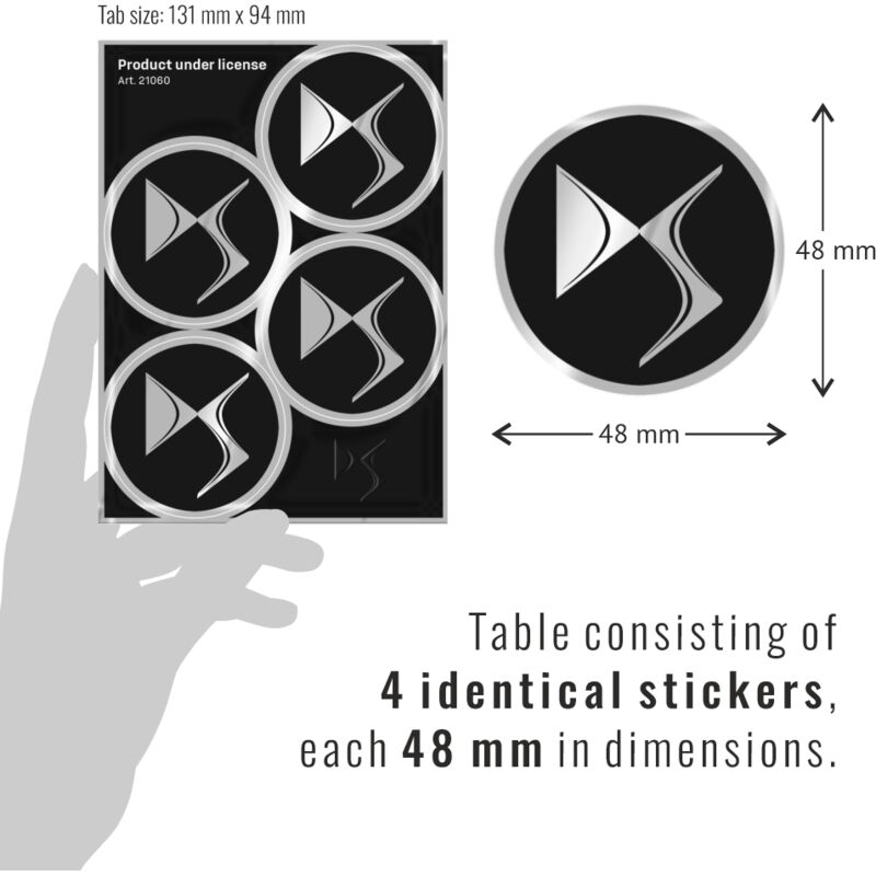 DS Adesivi Chrome Tabs - Modello: 4 LOGHI