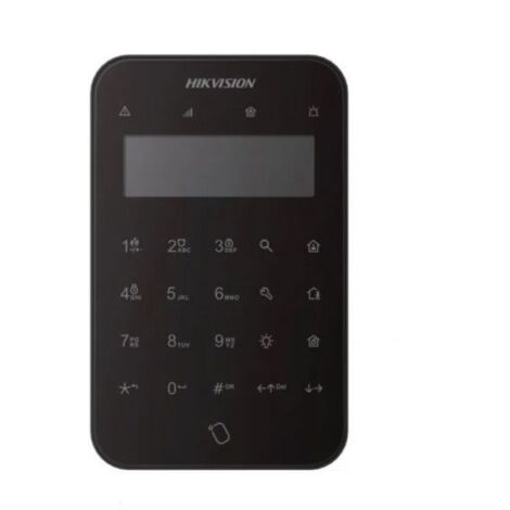 DS-PK1-LT-WE Tastiera LCD wireless bidirezionale a 868 MHz con lettore tag integrato Hikvision Ax Pro nero