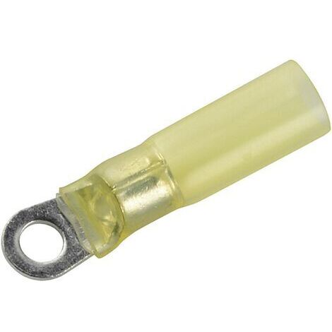 DSG Canusa 7932330102 Cosse à oeillet avec gaine thermorétractable Section max.=6 mm² Ø du trou=8 mm partiellement isolé jaune 1 pc(s) S50765