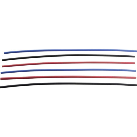 DSG Canusa 8014090000 Schrumpfschlauch ohne Kleber Schwarz, Rot, Blau 9 mm 3 mm Schrumpfrate:3:1 1.5