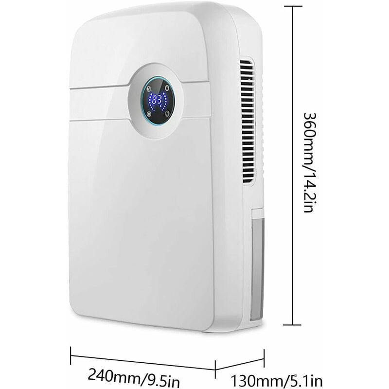 Déshumidificateur 42W avec fonction de veille automatique, sécheur d'air d'humidité, petits déshumidificateurs d'air portables silencieux pour
